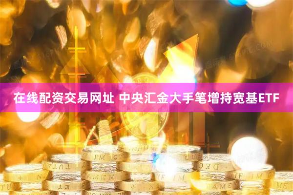 在线配资交易网址 中央汇金大手笔增持宽基ETF